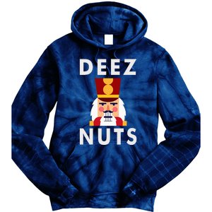 Deez Nuts Funny Christmas Nutcracker Tie Dye Hoodie