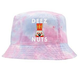 Deez Nuts Funny Christmas Nutcracker Tie-Dyed Bucket Hat