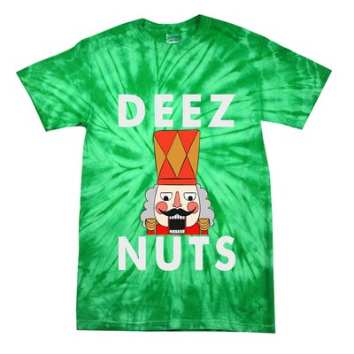 Deez Nuts Funny Christmas Nutcracker Tie-Dye T-Shirt