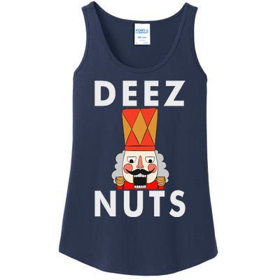 Deez Nuts Funny Christmas Nutcracker Ladies Essential Tank