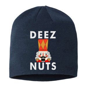 Deez Nuts Funny Christmas Nutcracker Sustainable Beanie