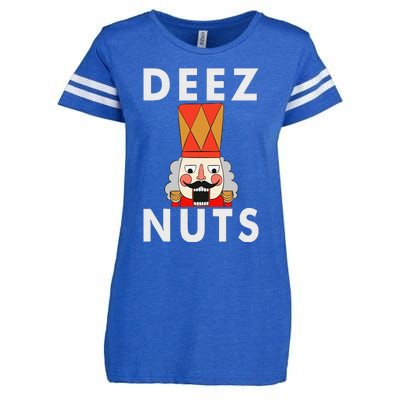 Deez Nuts Funny Christmas Nutcracker Enza Ladies Jersey Football T-Shirt