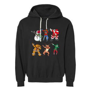 Dabbing Nutcracker Funny Dab Toy Soldier Christmas Garment-Dyed Fleece Hoodie