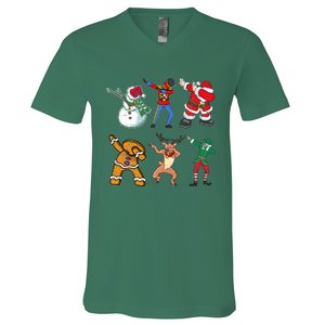 Dabbing Nutcracker Funny Dab Toy Soldier Christmas V-Neck T-Shirt