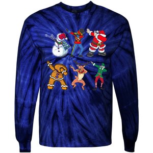 Dabbing Nutcracker Funny Dab Toy Soldier Christmas Tie-Dye Long Sleeve Shirt