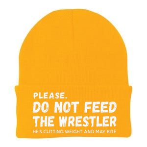 Do Not Feed The Wrestler  Wrestler Gift For Wrestling Coach Knit Cap Winter Beanie