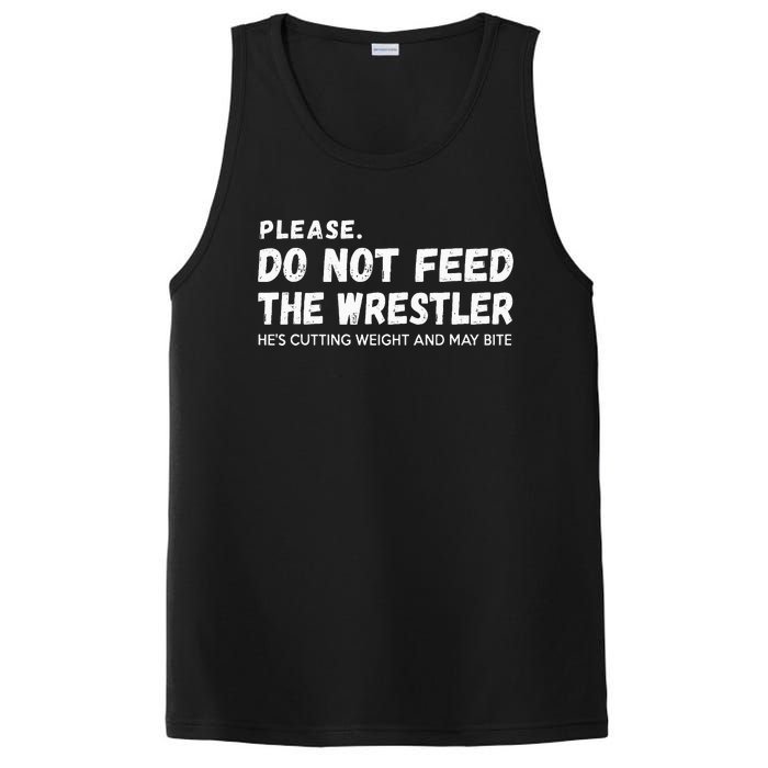 Do Not Feed The Wrestler  Wrestler Gift For Wrestling Coach PosiCharge Competitor Tank