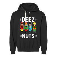 Deez Nuts Funny Nutcracker Christmas Meme Garment-Dyed Fleece Hoodie