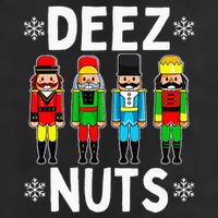 Deez Nuts Funny Nutcracker Christmas Meme Garment-Dyed Fleece Hoodie