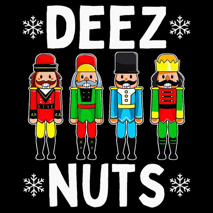 Deez Nuts Funny Nutcracker Christmas Meme Full-Length Apron With Pockets