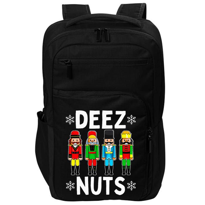 Deez Nuts Funny Nutcracker Christmas Meme Impact Tech Backpack