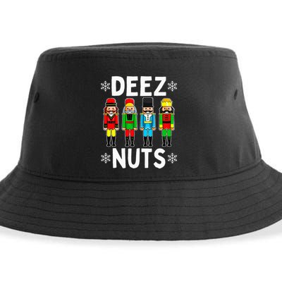Deez Nuts Funny Nutcracker Christmas Meme Sustainable Bucket Hat