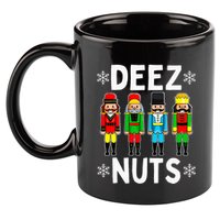 Deez Nuts Funny Nutcracker Christmas Meme 11oz C Handle Ceramic Mug