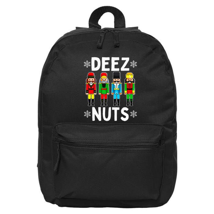 Deez Nuts Funny Nutcracker Christmas Meme 16 in Basic Backpack