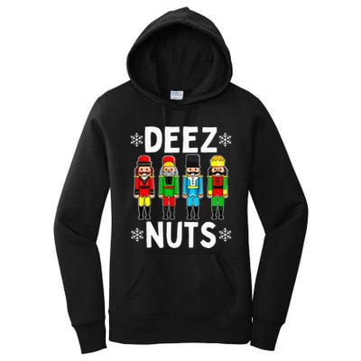 Deez Nuts Funny Nutcracker Christmas Meme Women's Pullover Hoodie