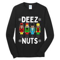 Deez Nuts Funny Nutcracker Christmas Meme Tall Long Sleeve T-Shirt