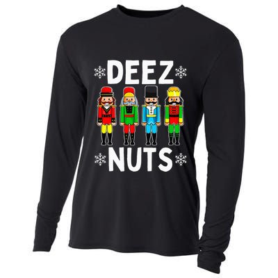 Deez Nuts Funny Nutcracker Christmas Meme Cooling Performance Long Sleeve Crew