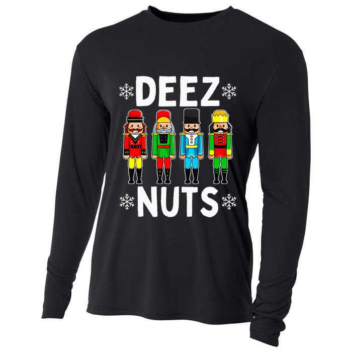 Deez Nuts Funny Nutcracker Christmas Meme Cooling Performance Long Sleeve Crew