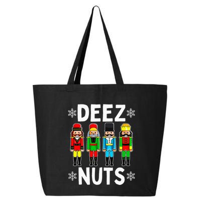 Deez Nuts Funny Nutcracker Christmas Meme 25L Jumbo Tote