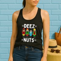 Deez Nuts Funny Nutcracker Christmas Meme Womens Tank Top