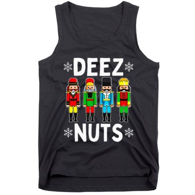 Deez Nuts Funny Nutcracker Christmas Meme Tank Top