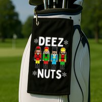 Deez Nuts Funny Nutcracker Christmas Meme Golf Towel