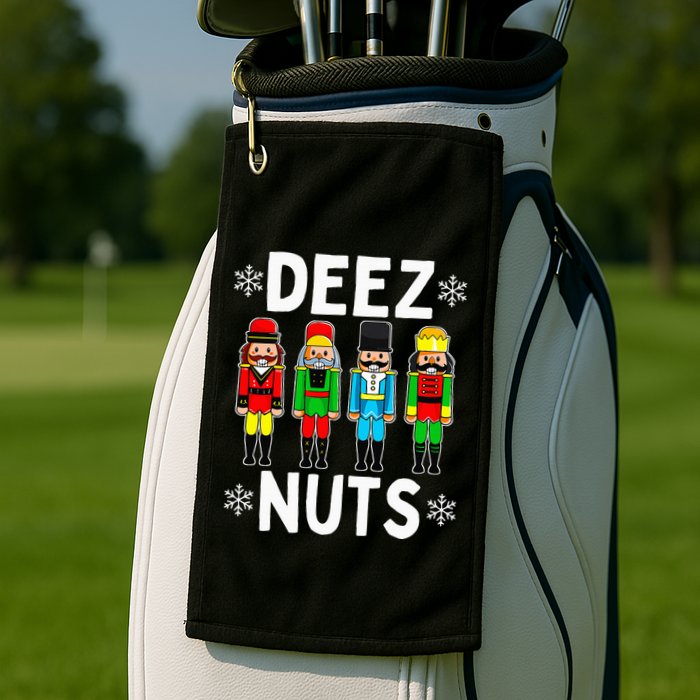Deez Nuts Funny Nutcracker Christmas Meme Golf Towel