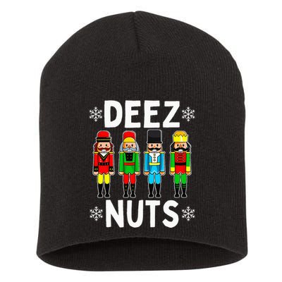 Deez Nuts Funny Nutcracker Christmas Meme Short Acrylic Beanie