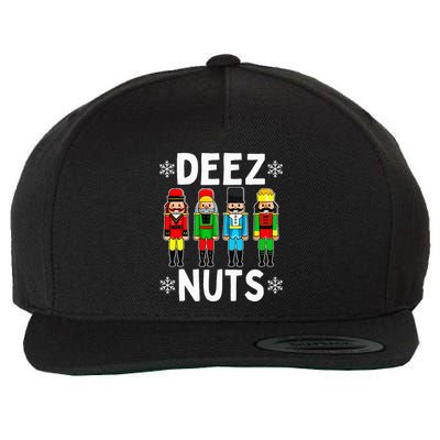 Deez Nuts Funny Nutcracker Christmas Meme Wool Snapback Cap