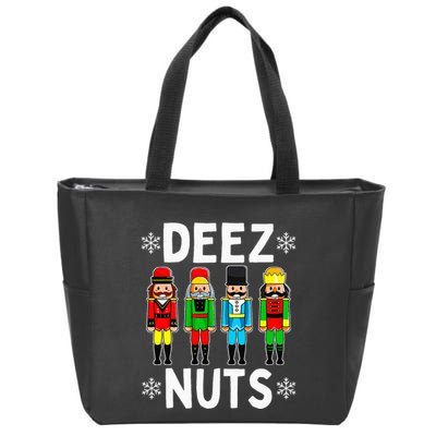 Deez Nuts Funny Nutcracker Christmas Meme Zip Tote Bag