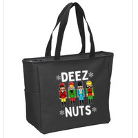 Deez Nuts Funny Nutcracker Christmas Meme Zip Tote Bag