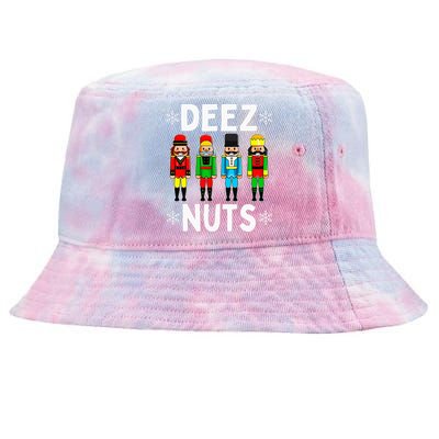 Deez Nuts Funny Nutcracker Christmas Meme Tie-Dyed Bucket Hat