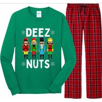 Deez Nuts Funny Nutcracker Christmas Meme Long Sleeve Pajama Set