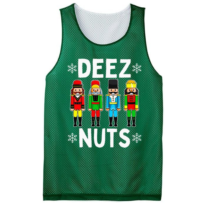 Deez Nuts Funny Nutcracker Christmas Meme Mesh Reversible Basketball Jersey Tank