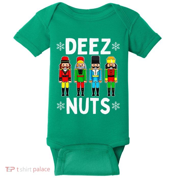 Deez Nuts Funny Nutcracker Christmas Meme Baby Bodysuit