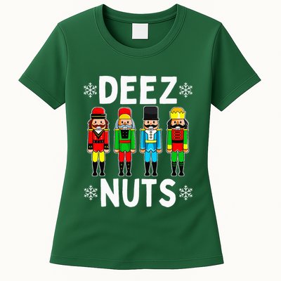 Deez Nuts Funny Nutcracker Christmas Meme Womens T-Shirt