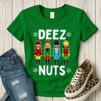 Deez Nuts Funny Nutcracker Christmas Meme Womens T-Shirt