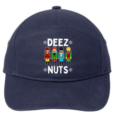 Deez Nuts Funny Nutcracker Christmas Meme 7-Panel Snapback Hat