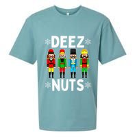 Deez Nuts Funny Nutcracker Christmas Meme Sueded Cloud Jersey T-Shirt