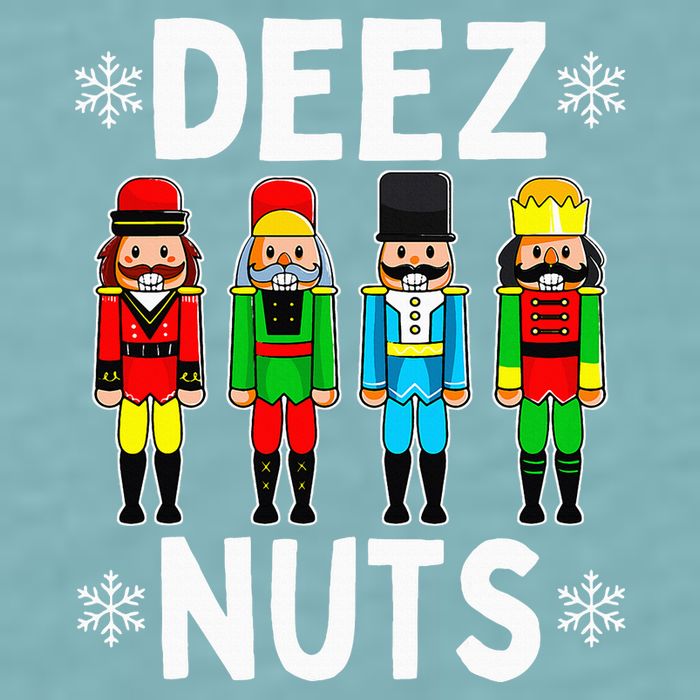Deez Nuts Funny Nutcracker Christmas Meme Sueded Cloud Jersey T-Shirt
