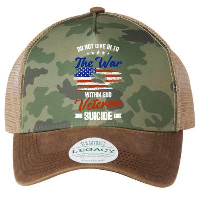 Do Not Give Into The War Within Happy Veterans Day Graphic Gift Legacy Tie Dye Trucker Hat