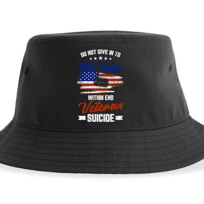 Do Not Give Into The War Within Happy Veterans Day Graphic Gift Sustainable Bucket Hat