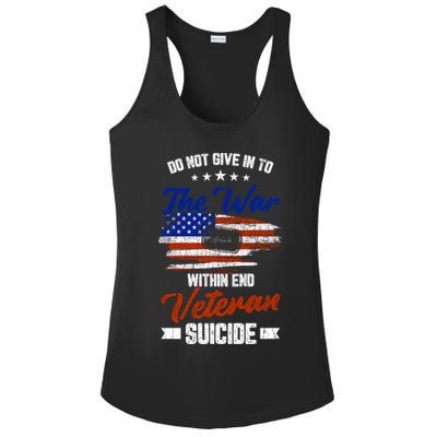 Do Not Give Into The War Within Happy Veterans Day Graphic Gift Ladies PosiCharge Competitor Racerback Tank