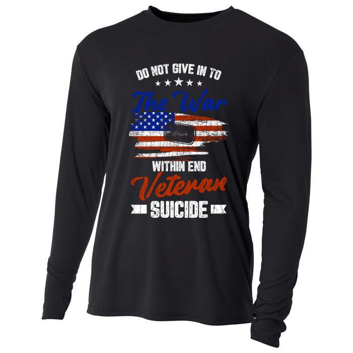 Do Not Give Into The War Within Happy Veterans Day Graphic Gift Cooling Performance Long Sleeve Crew