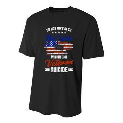 Do Not Give Into The War Within Happy Veterans Day Graphic Gift Youth Performance Sprint T-Shirt