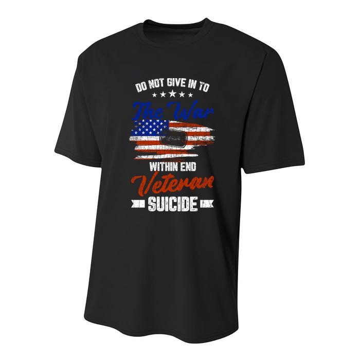Do Not Give Into The War Within Happy Veterans Day Graphic Gift Youth Performance Sprint T-Shirt