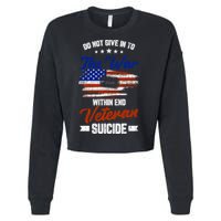 Do Not Give Into The War Within Happy Veterans Day Graphic Gift Cropped Pullover Crew