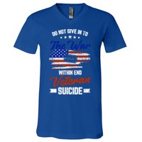 Do Not Give Into The War Within Happy Veterans Day Graphic Gift V-Neck T-Shirt