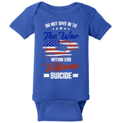 Do Not Give Into The War Within Happy Veterans Day Graphic Gift Baby Bodysuit