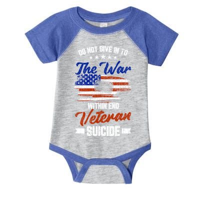 Do Not Give Into The War Within Happy Veterans Day Graphic Gift Infant Baby Jersey Bodysuit